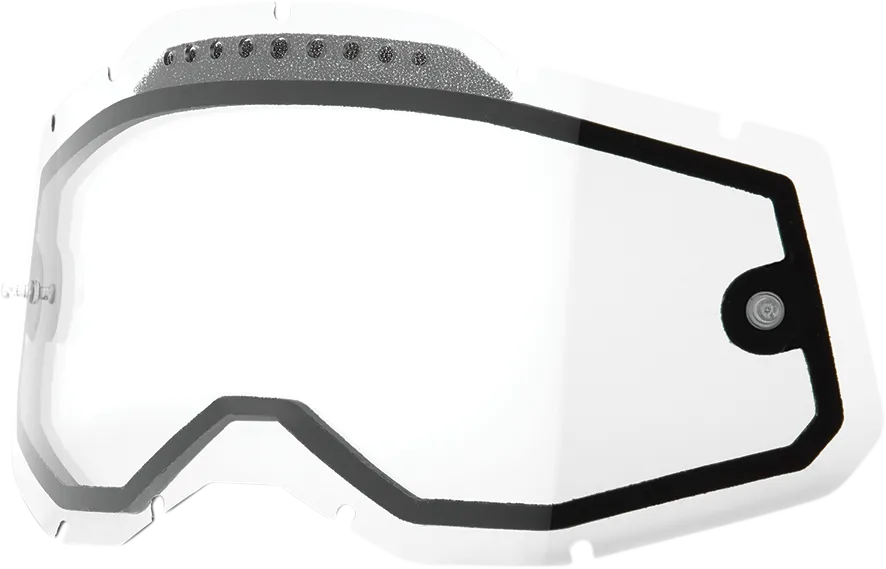 100% Accuri 2/Racecraft 2/Strata 2 Dual Lens - Vented - Clear 59082-00001