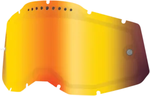 100% Accuri 2/Racecraft 2/Strata 2 Dual Lens - Vented - Red Mirror 59083-00006