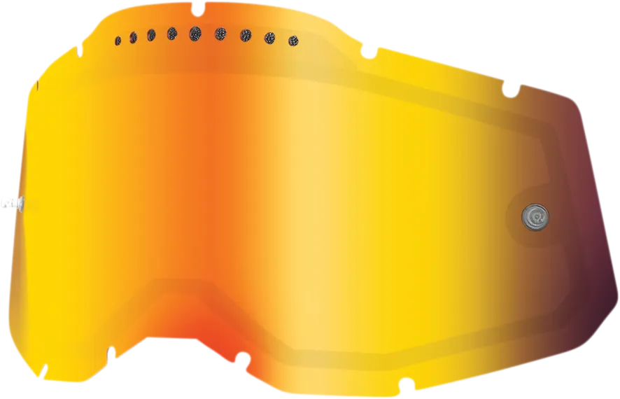 100% Accuri 2/Racecraft 2/Strata 2 Dual Lens - Vented - Red Mirror 59083-00006