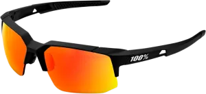 100% Speedcoupe Sunglasses - Black - Red Mirror 61031-100-43