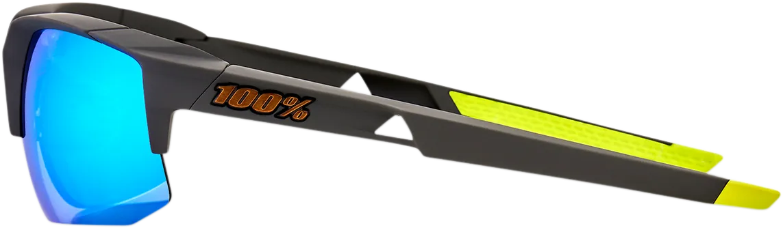 100% Speedcoupe Sunglasses - Gray - Green Mirror 61031-188-45