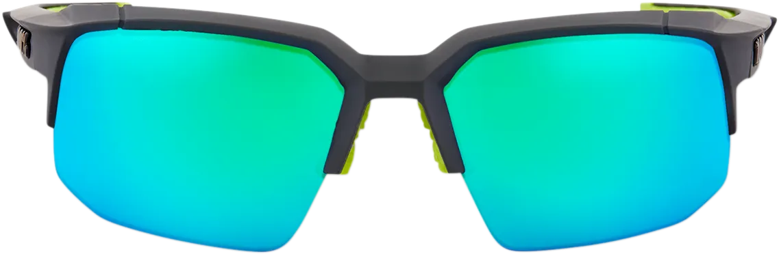 100% Speedcoupe Sunglasses - Gray - Green Mirror 61031-188-45