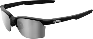 100% Sportcoupe Sunglasses - Black - Silver Mirror 61020-019-76