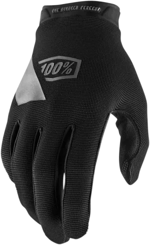 100% Youth Ridecamp Gloves - Black - Large 10012-00002