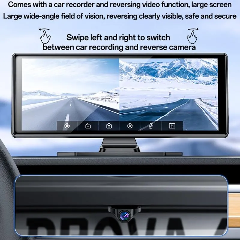 10.26 Inch Carplay Navigation & Recorder - Yesido Km19 Black