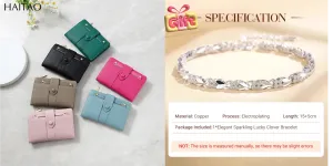 2025 Hot SaleKleine portemonnees Dames leren portemonnee Koop 1 krijg een gratis armband