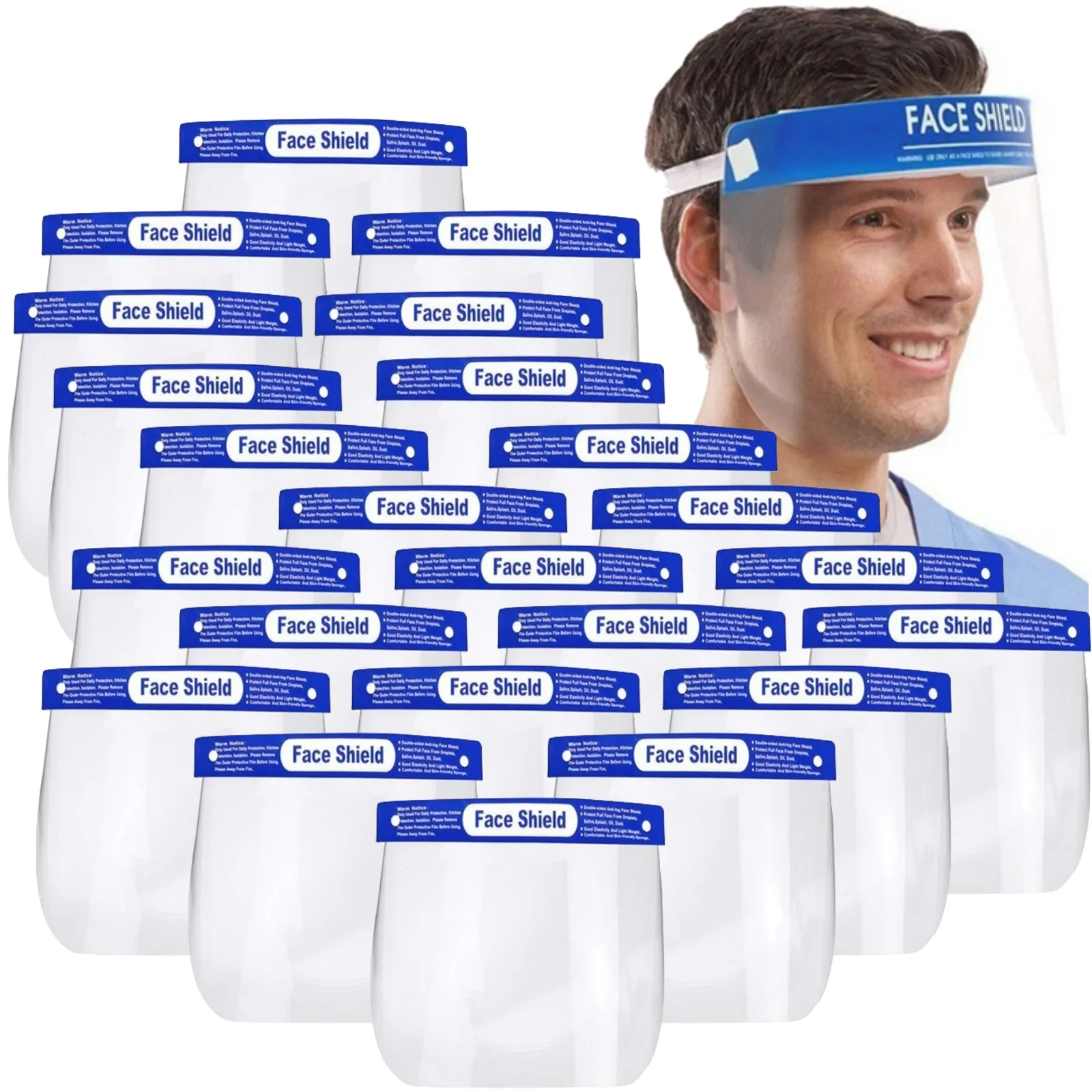 24x Safety Full Face Shield | Clear Glasses | Anti-Fog | Eye Protector | Shop Dental