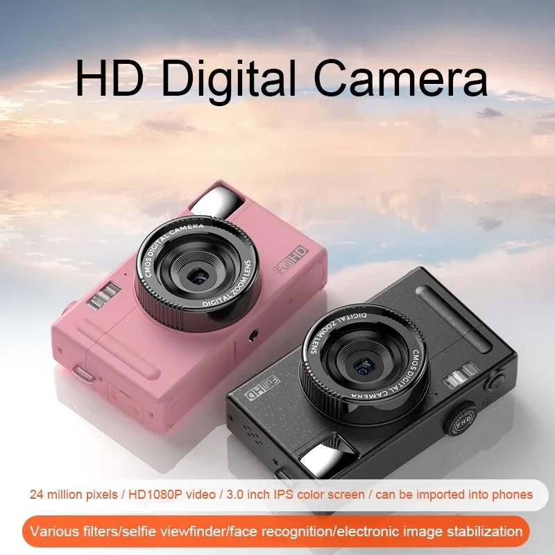 3.0 HD Children's Digital Camera | 48MP | 3" Screen | Black | Compact | Kid-Friendly