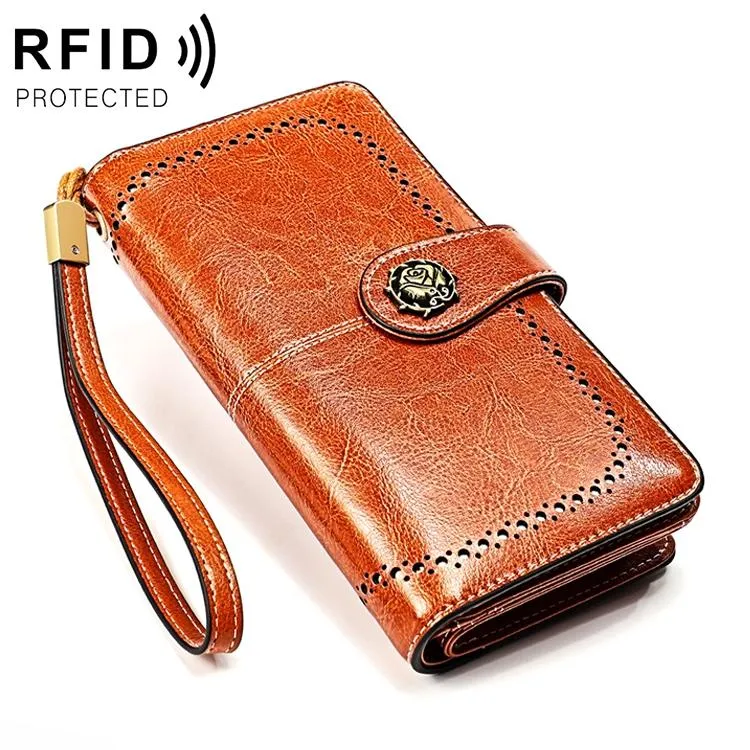 3556 Large Capacity Long Multi-function Anti-magnetic Rfid Wallet Clutch for Women with Card Slots