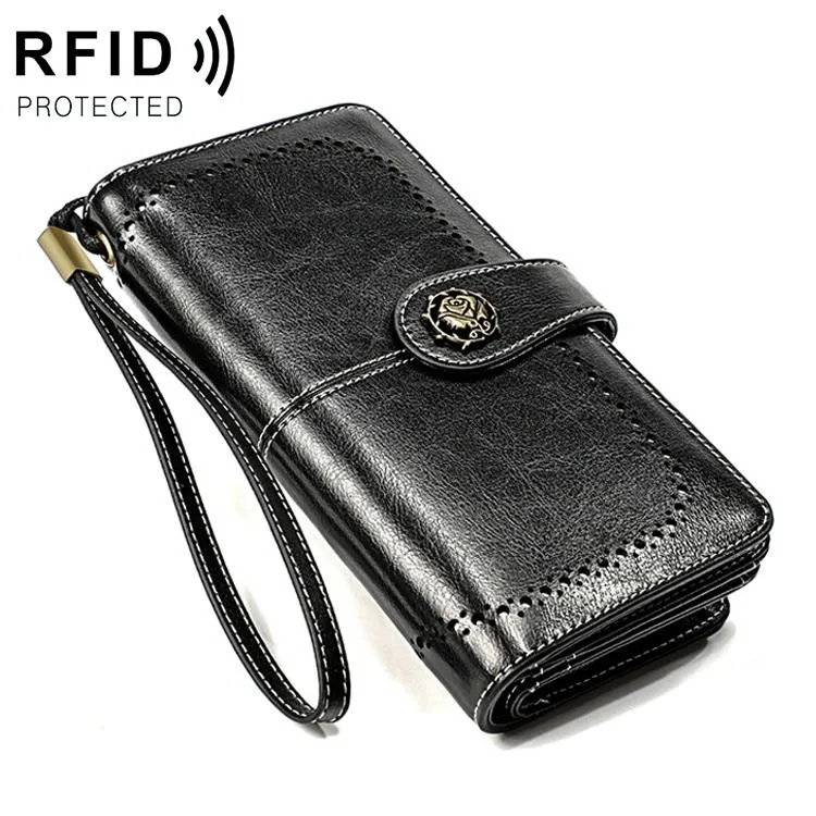 3556 Large Capacity Long Multi-function Anti-magnetic Rfid Wallet Clutch for Women with Card Slots