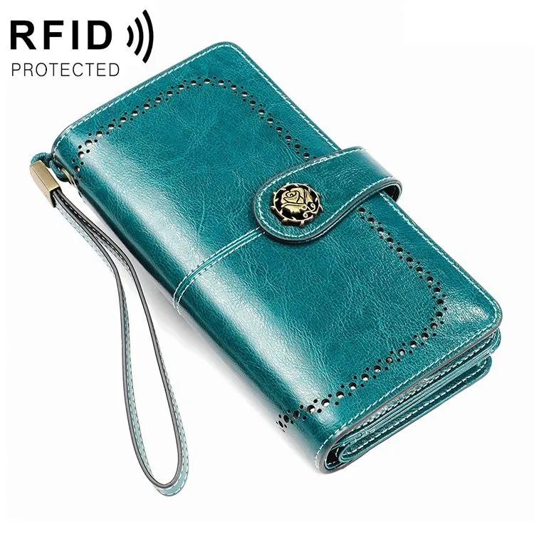 3556 Large Capacity Long Multi-function Anti-magnetic Rfid Wallet Clutch for Women with Card Slots