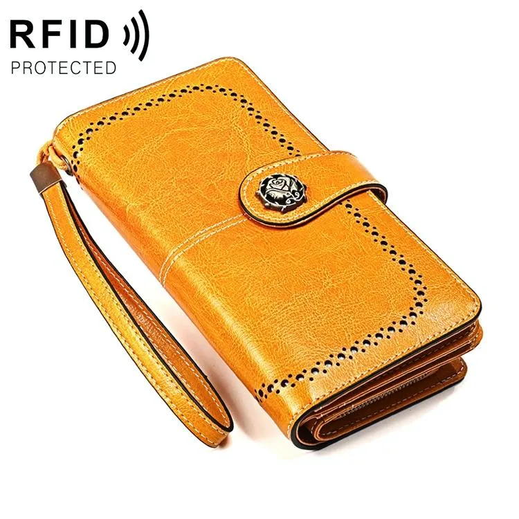3556 Large Capacity Long Multi-function Anti-magnetic Rfid Wallet Clutch for Women with Card Slots