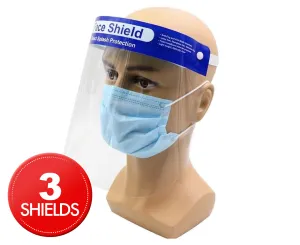 3x Safety Full Face Shield | Clear Glasses | Anti-Fog | Eye Protector | Shop Dental