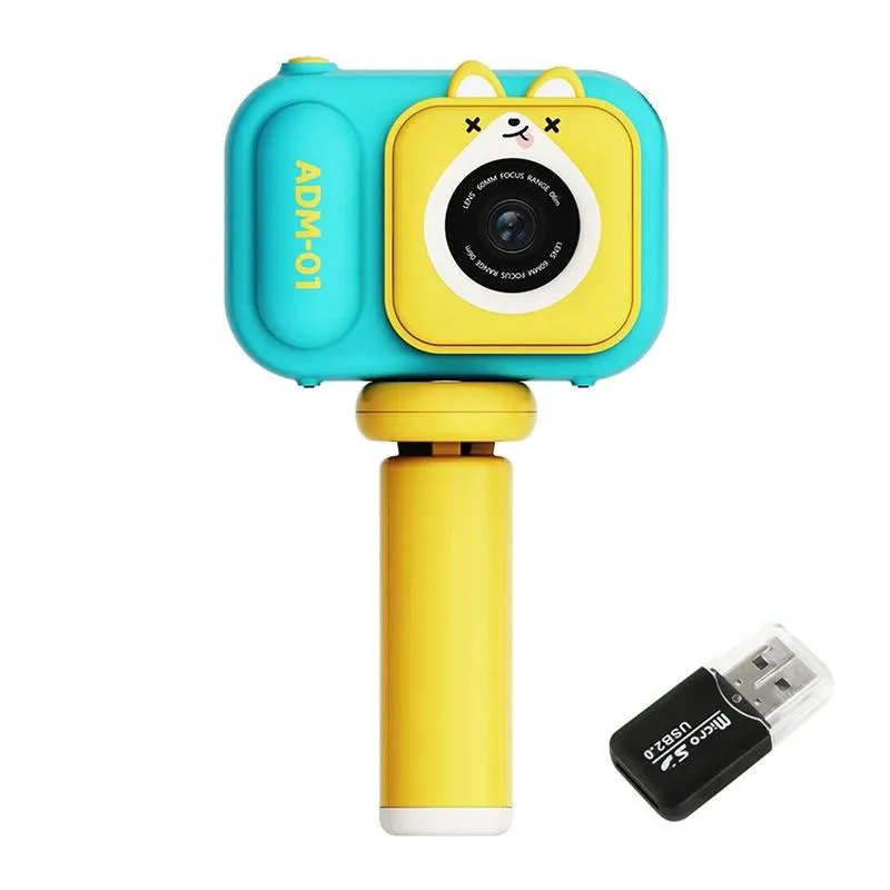 48MP Dual Lens Kids Digital Camera with 2.4" IPS Screen & 32GB TF Card | Blue Fox | With 32GB TF Card Pink Bunny