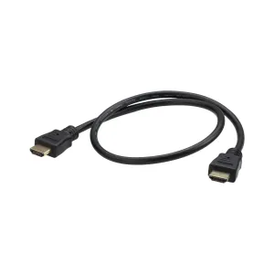 Aten 0.6m 4K HDMI High Speed Ethernet cable, supports up to 4096 x 2160 @ 60Hz, High quality tinned copper wire with Gold-plated connectors