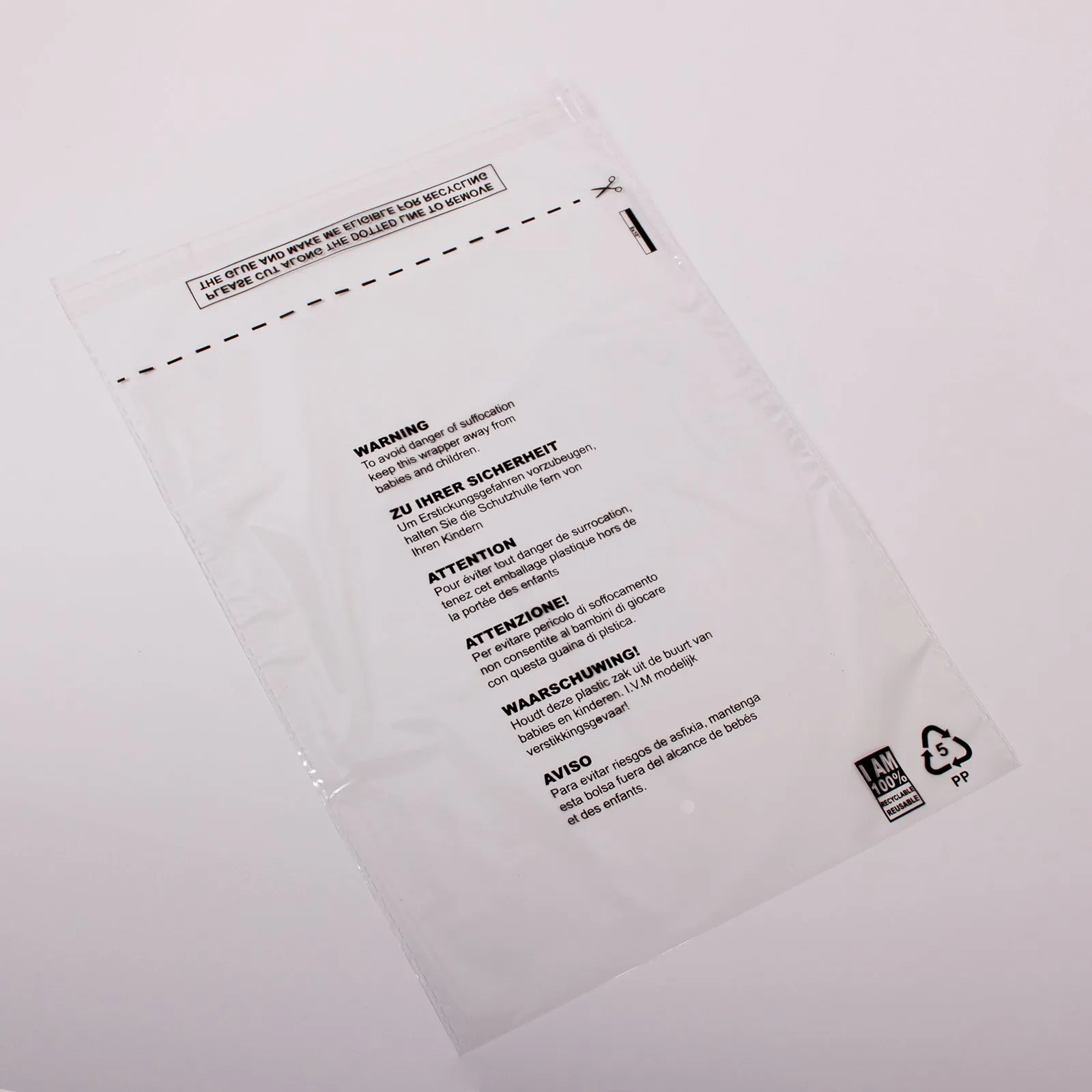 Clear Garment Bag  (12x15 inch/30x38cm)
