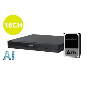 Dahua 16ch NVR with 4TB installed, DHI-NVR4216-16P-AI/ANZ-4TB