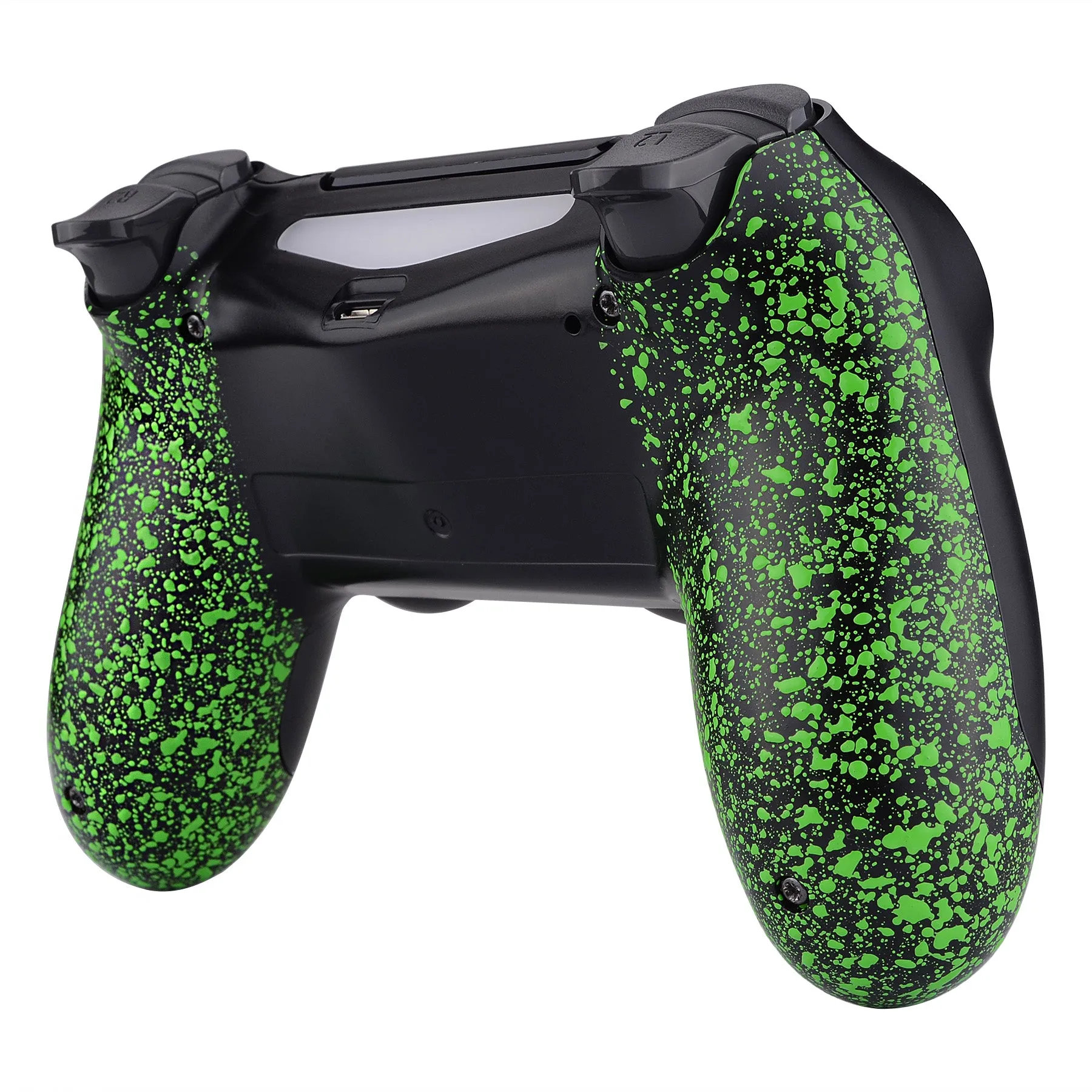 eXtremeRate Textured Green Comfortable Non-slip Back Shell for PS4 Slim Pro Game Controller JDM-040 JDM-050 JDM-055 - SP4BR05