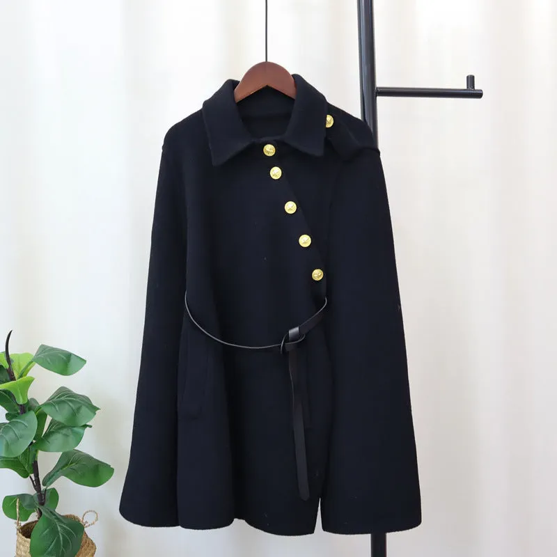 Leslie Buttoned Woolen Cover Up