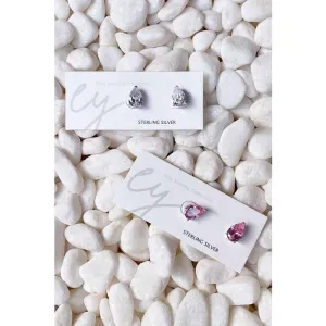 Luxe Teardrop Sterling Silver Stud Earrings