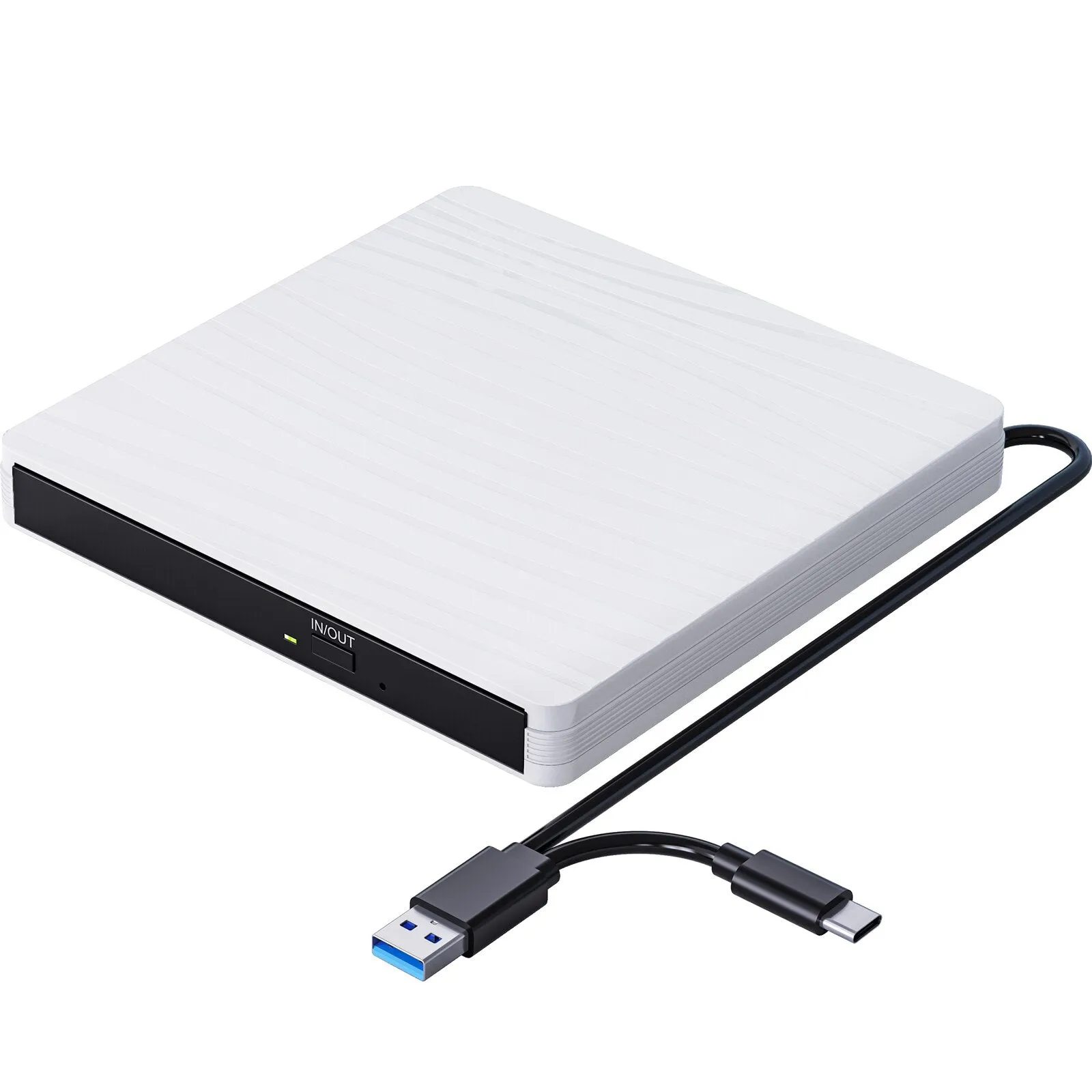 Portable External DVD Drive USB 3.0 Type-C DVD Player For Laptop CD DVD  /-RW Disk Drive CD ROM Burner Windows Linux OS MacBook