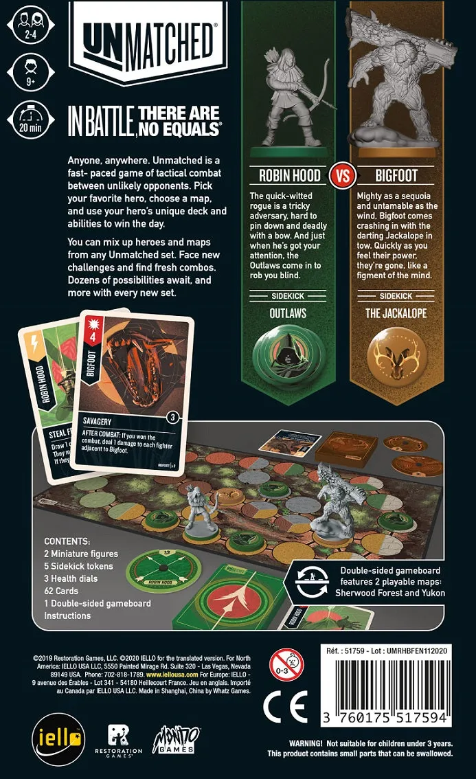 Unmatched: Robin Hood vs. Bigfoot (Iello)